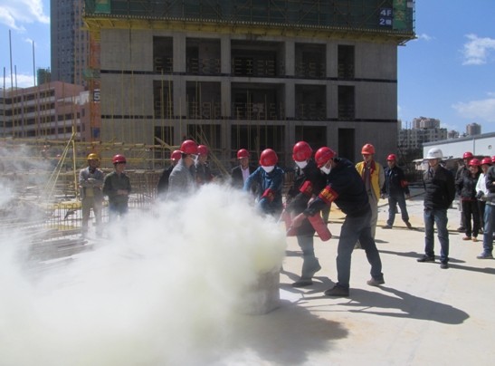 錦悅四季項目開展消防培訓及應急演練工作