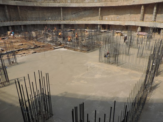 置地廣場項目大體積混凝土澆筑工作圓滿結束