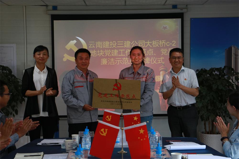 第一項(xiàng)目部大板橋c-2地塊項(xiàng)目組織黨建及廉潔示范點(diǎn)授牌儀式系列活動(dòng)