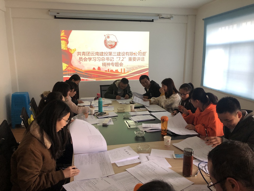 公司團委召開2018年年終團建工作考核會