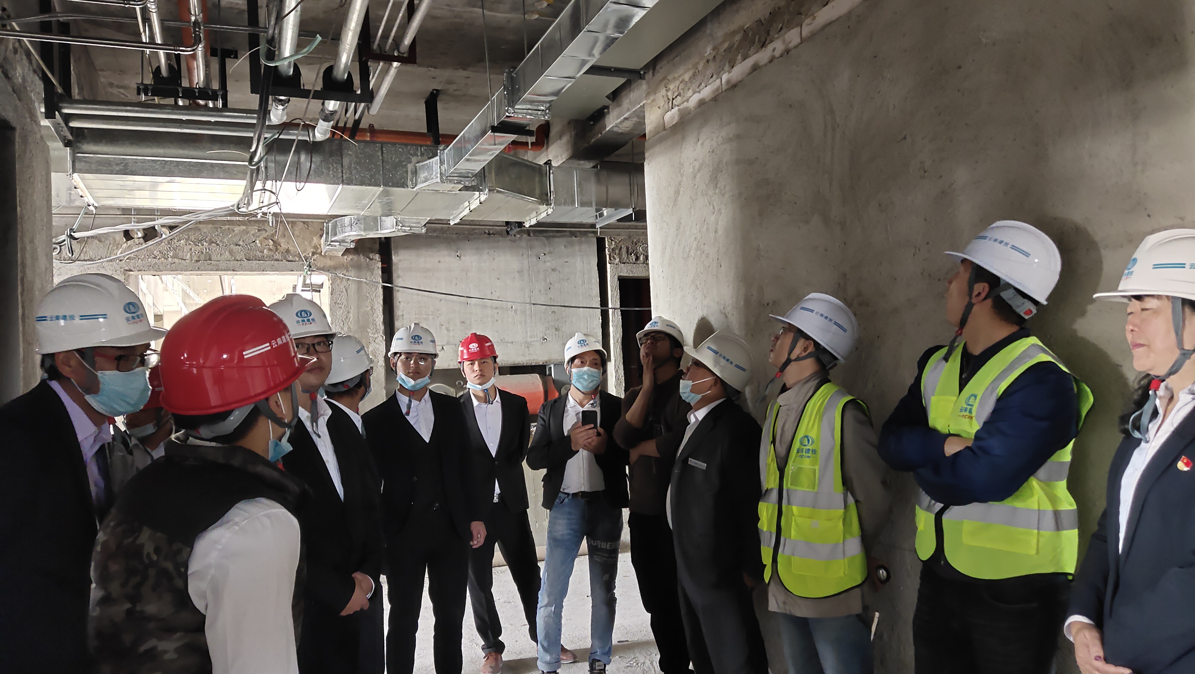 第一水電項目部到云大醫院五號樓項目交流學習