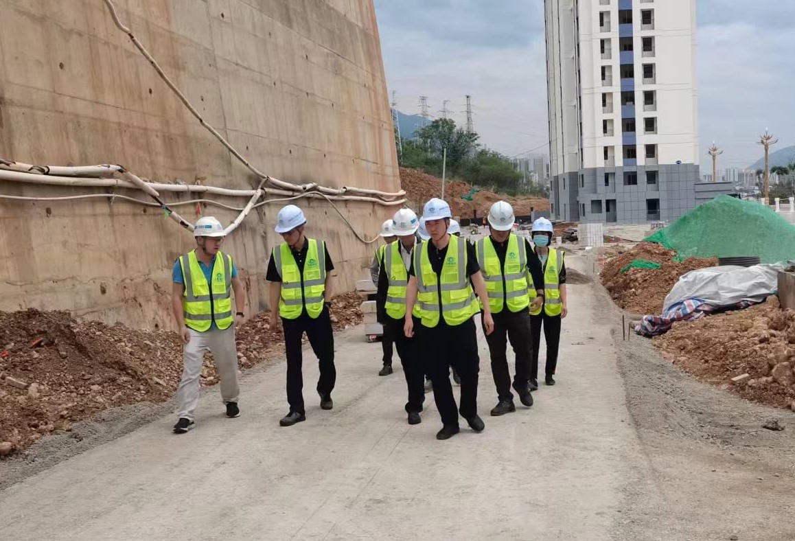 李騫、楊靜調(diào)研七里移民安置點(diǎn)建設(shè)項(xiàng)目