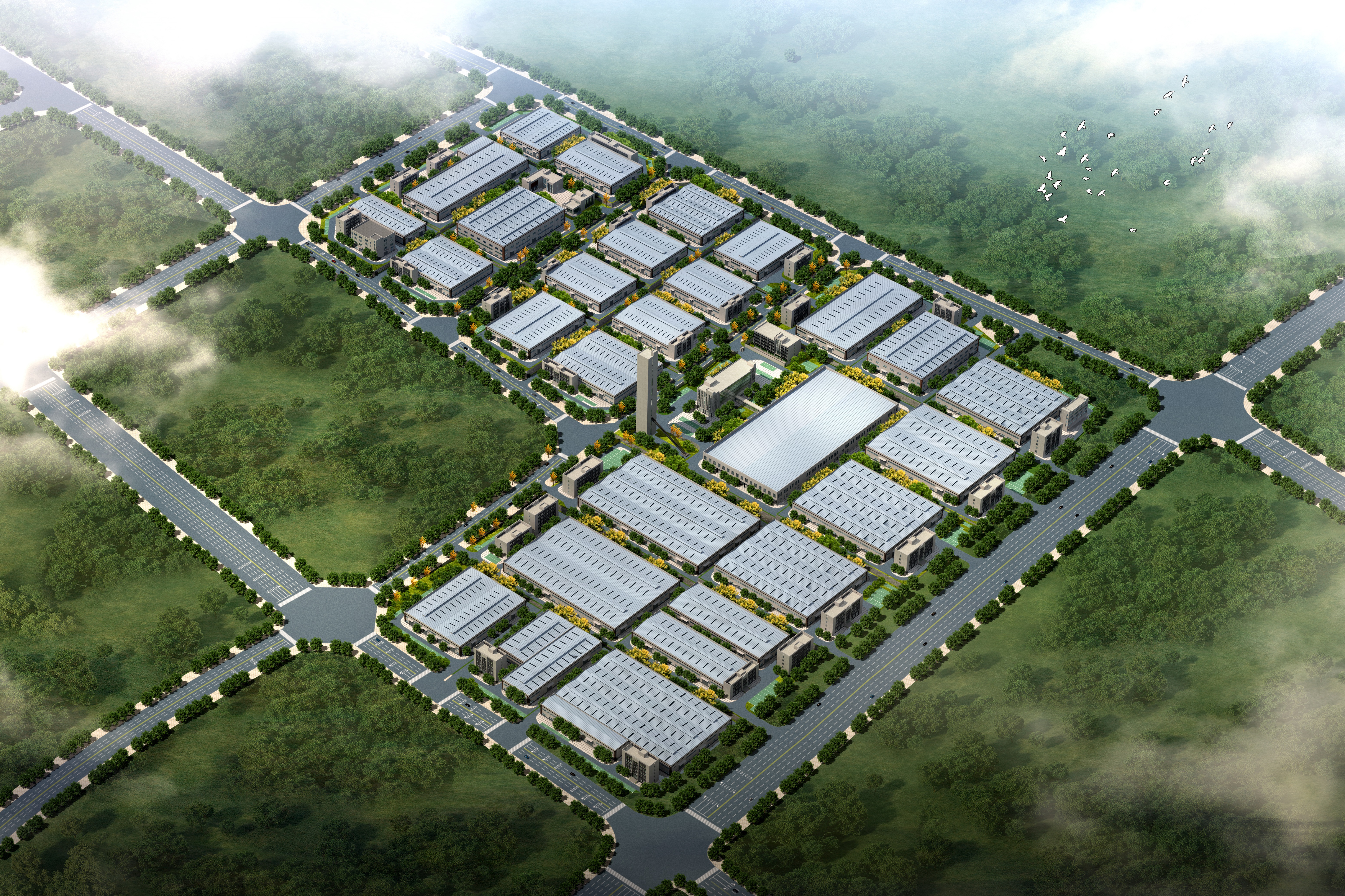 浙商產(chǎn)業(yè)園設計鳥瞰圖